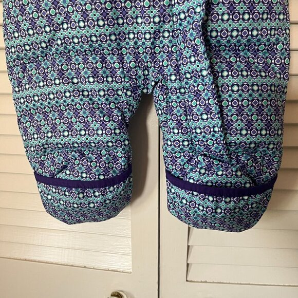 Columbia Snuggly Bunny Bunting baby snowsuit 3-6 months down hooded teal purple - Picture 3 of 14